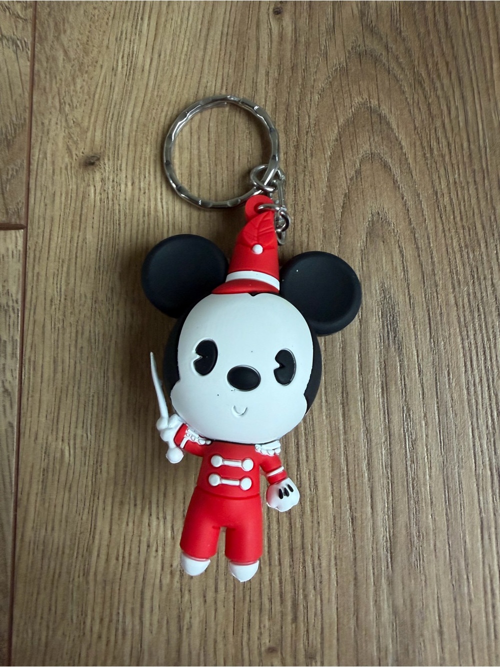 Disney Mickey Mouse The True Original Figural Keychain Key Ring Charm Red Outfit